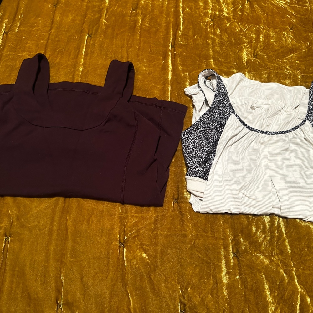 lululemon athletica Black and White Tank Tops